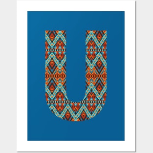 Letter U- boho design Posters and Art